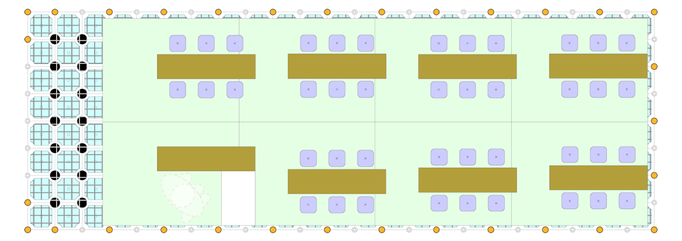 納涼床の配席図